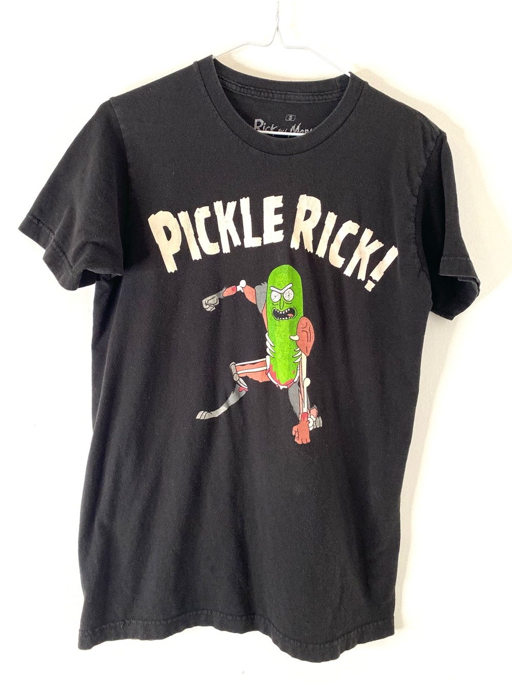 Rick and Morty Pickle Rick Black Graphic Tee Adult Swim